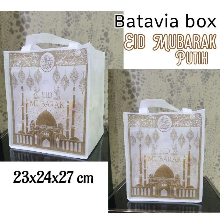 

Goodie Bag Lebaran 23X24X27 Eid Mubarak Putih