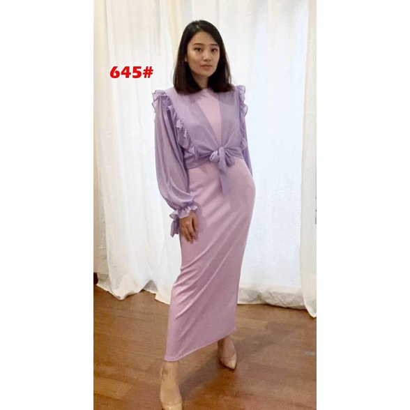 645# LONGDRESS FASHION MUSLIM / GAUN PANJANG PLUS BOLERO / DRESS PANJANG MUSLIM MODIST