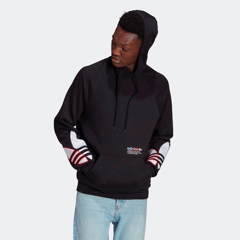 Adidas Adicolor Tricolor Trefoil Hoodie Black Originals