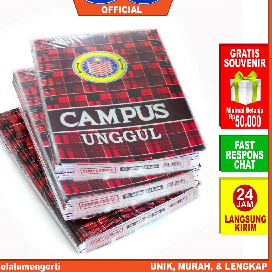 

JES + IDOLMART Buku Tulis Campus Unggul isi 50 Lembar Buku Tulis Sekolah Boxy ☈☍ (Paling Popular)