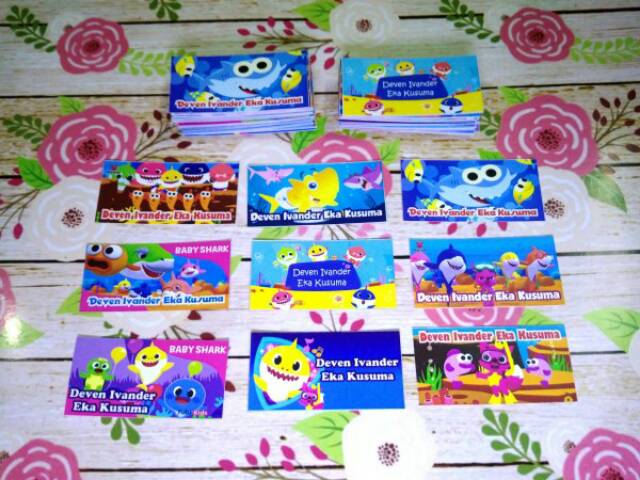 Stiker nama waterproof