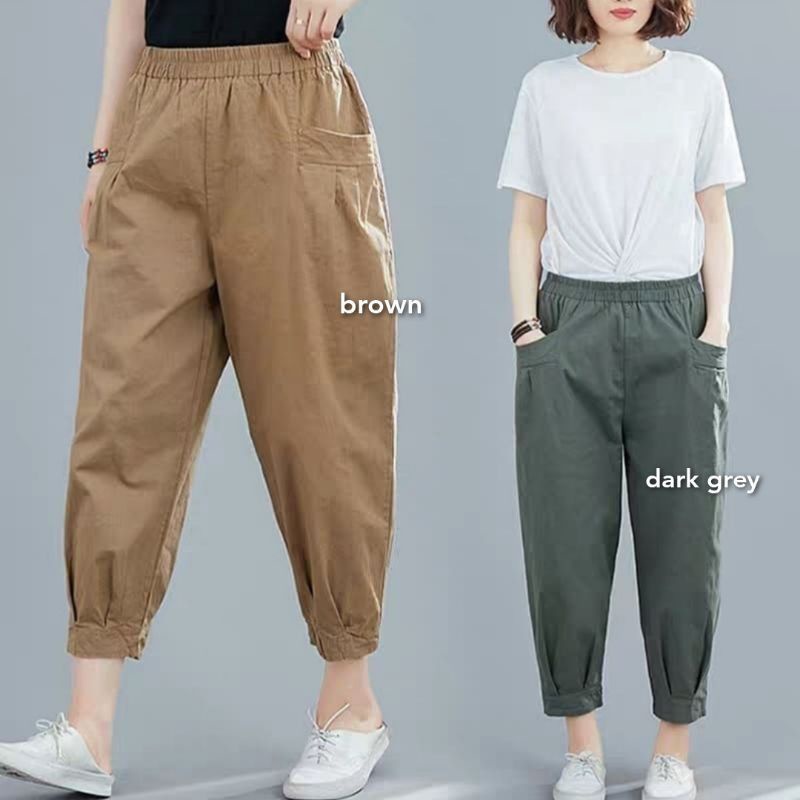 Mera pants / Celana korea catton twill / celana casual wanita