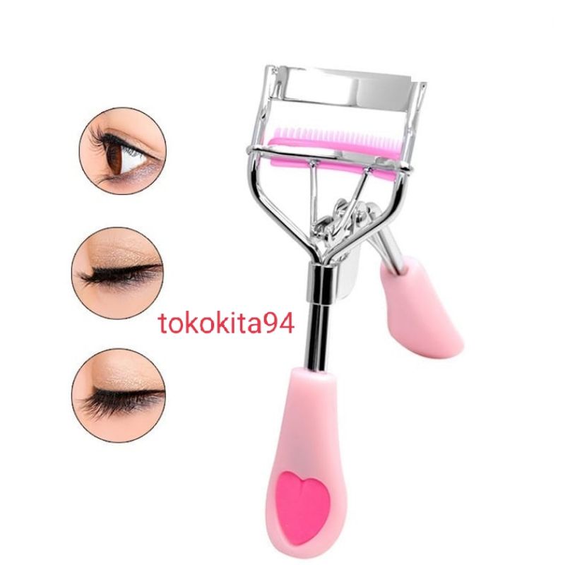 (Jakarta)Penjepit Bulu Mata Sisir Unik Free Refil 2 Pcs - Eyelash Curler- Karet Refill Bantalan