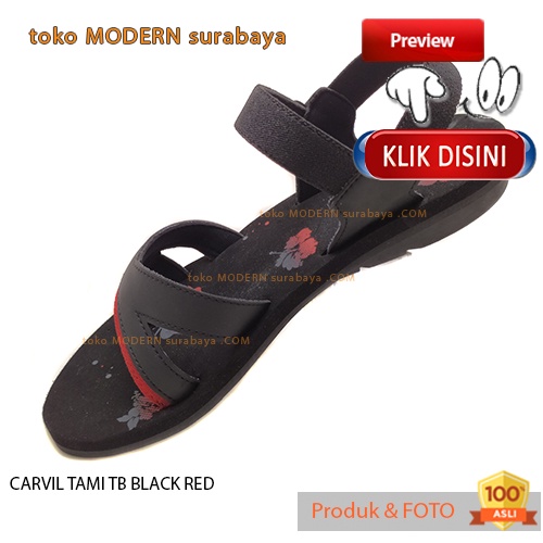 Sandal wanita sandal gunung flip flop CARVIL TAMI TB BLACK RED