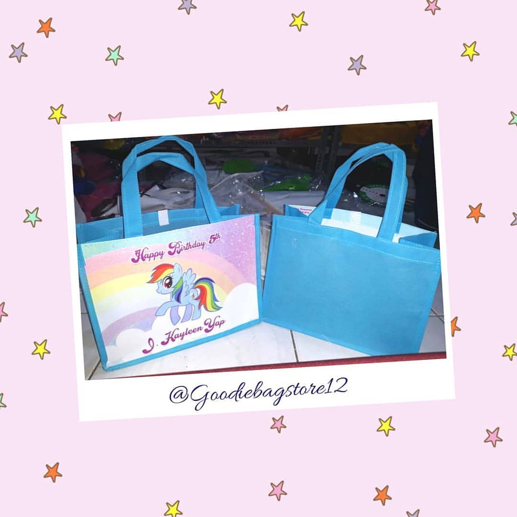 

tas souvenir goodie bag ultah anak exclusive karakter little pony terbaru harga desain
