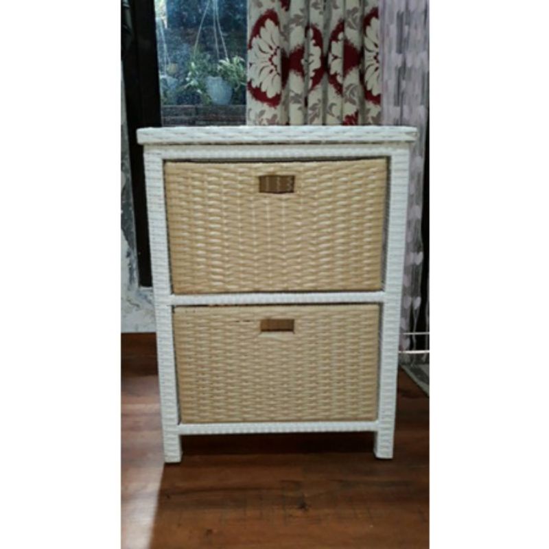 lemari rotan sintetis laci 2 atas