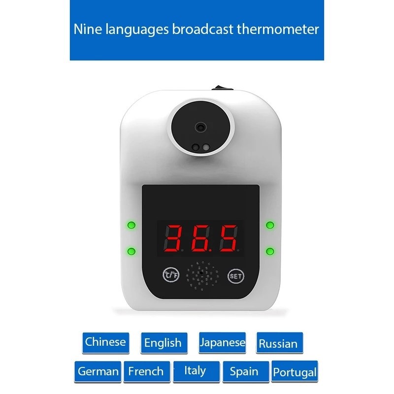 NA - Wall Termometer Counter Dinding Pengukur Suhu Badan Tempel GP100