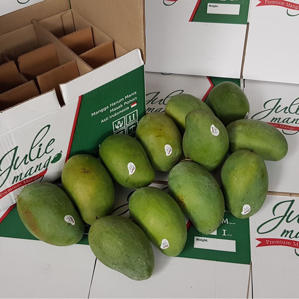 

Julie Mango Ukuran Super Isi 12 pcs Berat 6 Kg Mangga Alpukat Harum Manis Masak Pohon