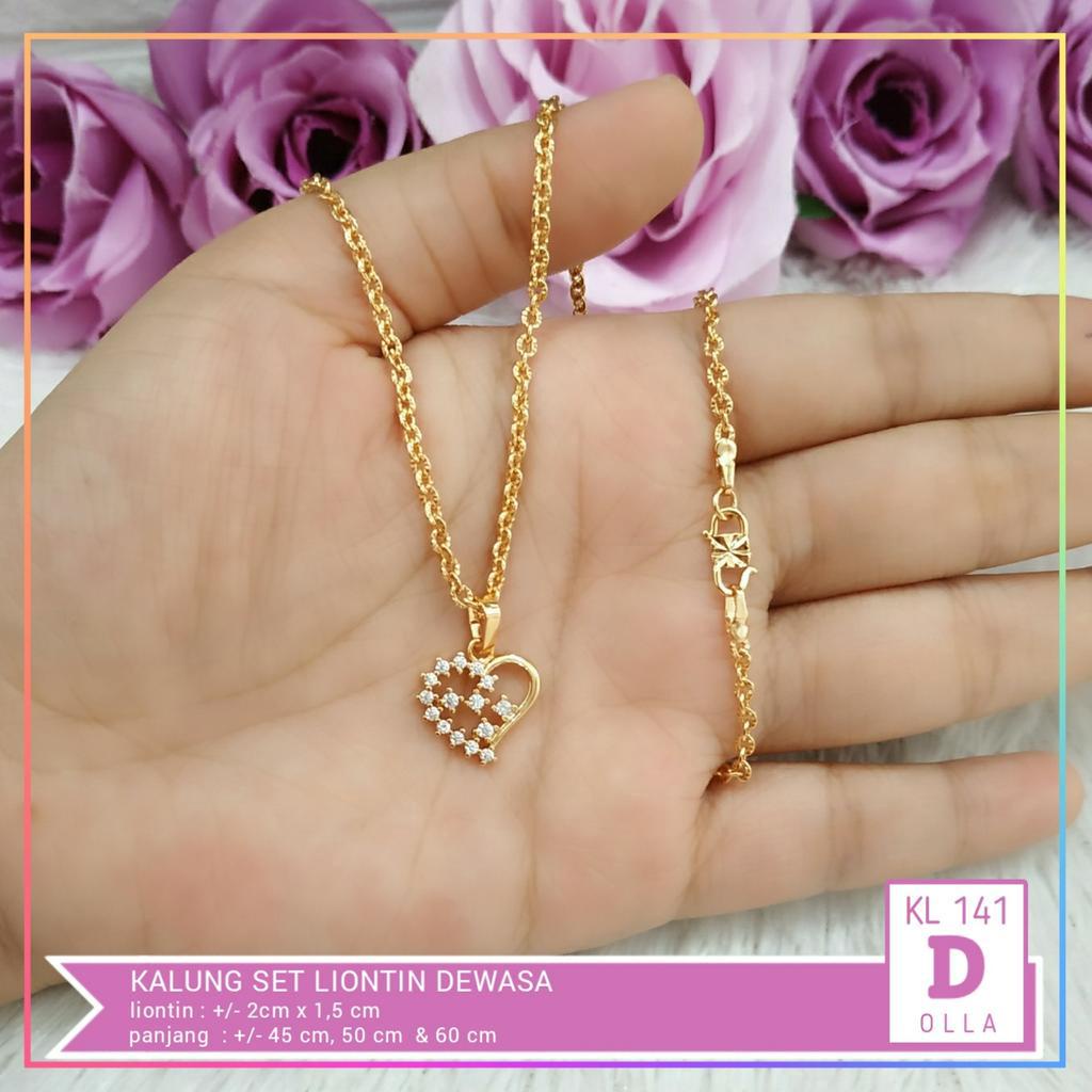 Kalung xuping kalung dewasa rantai love perhiasan lapis emas gold KL 141