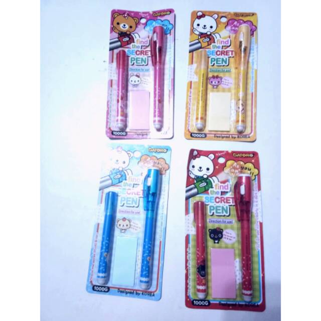

Invisible pen / secret pen / pen contek isi 2