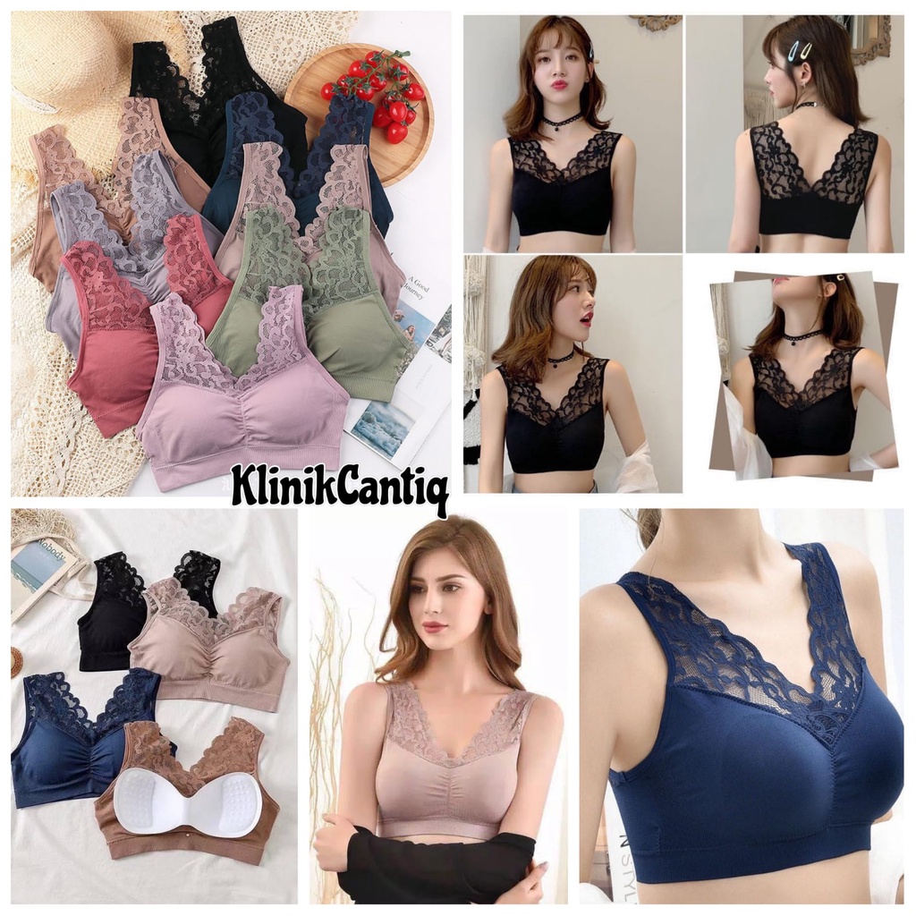 Bra Bralette Puah Up Seamless With Cup Bra Sexy Renda