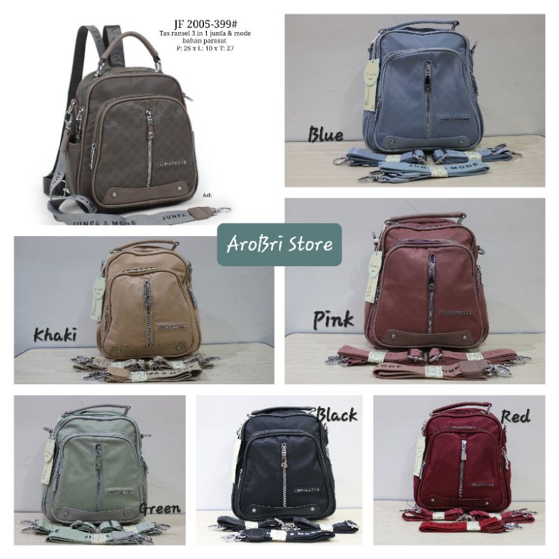 Tas Ransel 3in1 merk junfa & mode JF 2005 - 399 berbahan parasut bermotif