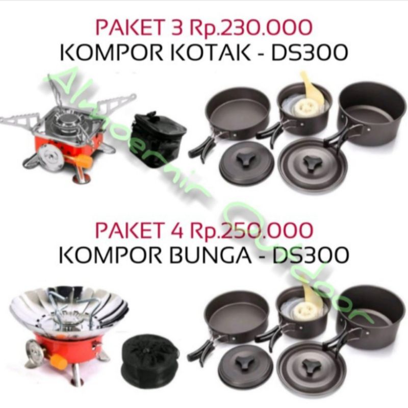 Unik Paket Murah Cooking Set Nesting Peralatan Alat Masak Camping