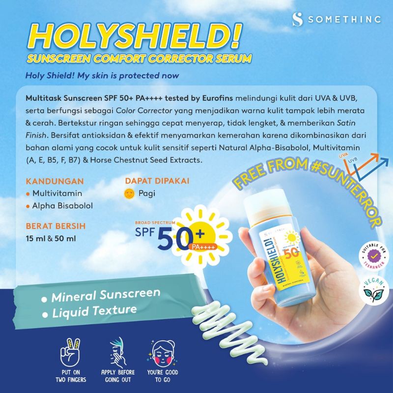 SOMETHINC HOLYSHIELD SUNSCREEN COMFORT CORRECTOR SERUM SPF 50+PA++++