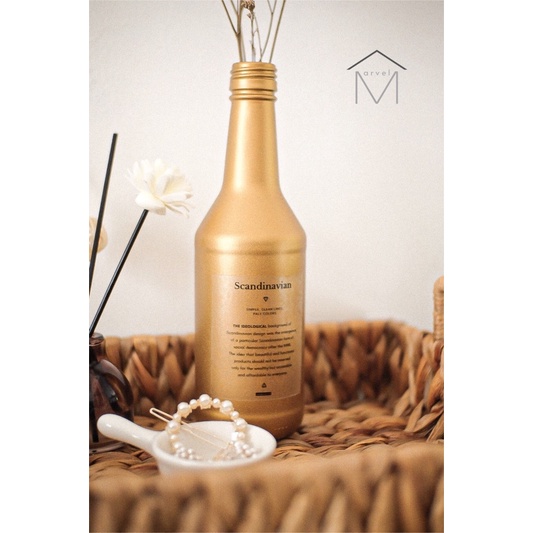 (BESAR) VAS BUNGA VINTAGE VAS AESTHETIC VAS GOLD EMAS KACA ESTETIK BOTOL VAS NORDIC SCANDINAVIAN DEK