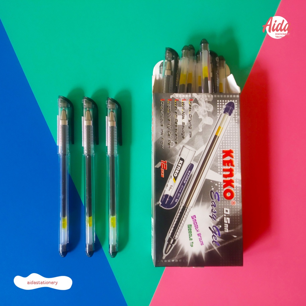 

Pulpen Gel Kenko Easy Gel 0,5mm Black (Satuan)