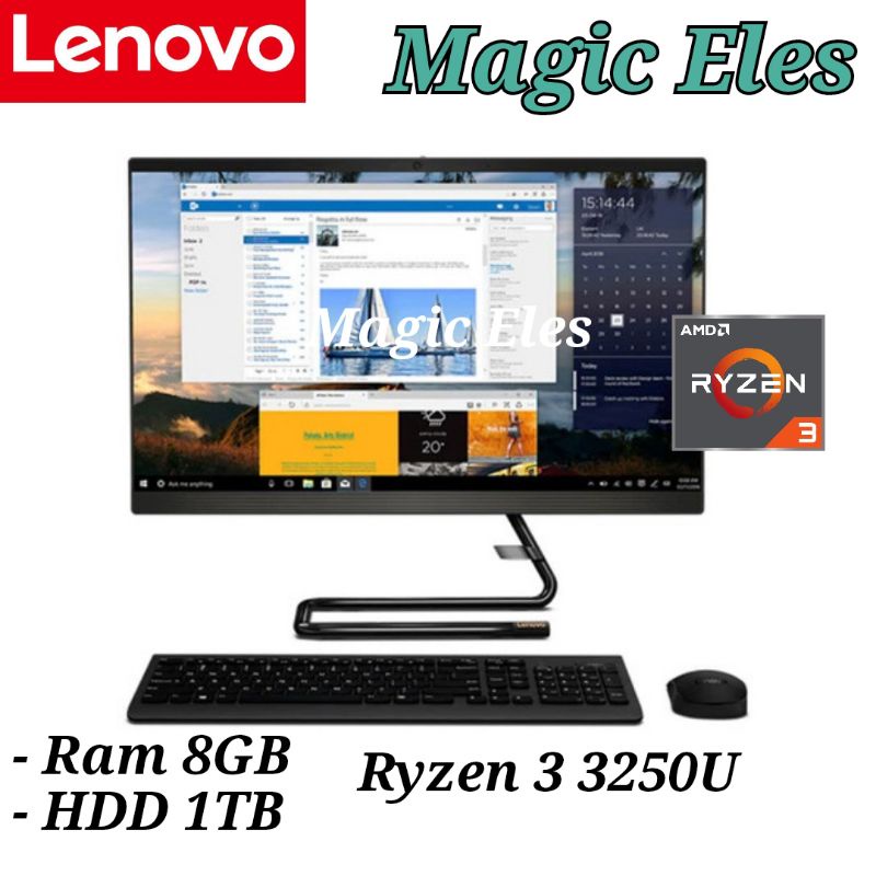 Jual PC AIO Lenovo ideacentre 3 22ADA05 AMD Ryzen 3 - 3250U Ram 8GB HDD ...