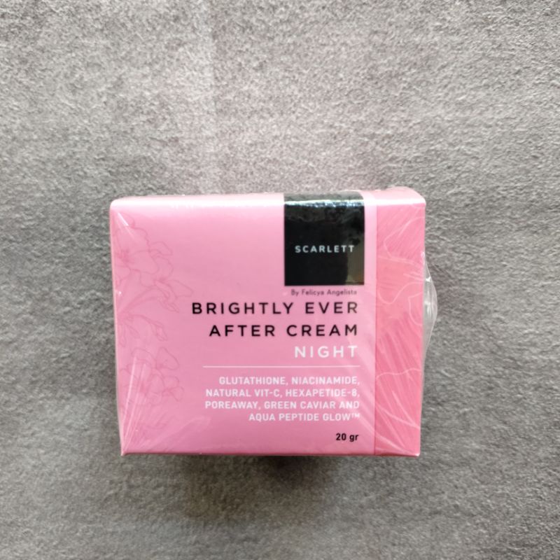 [NEW] Krim Wajah Scarlett Whitening Brightly Ever After Night Cream 20 gr ORI