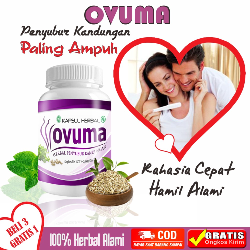 Penyubur Rahim Wanita Agar Cepat Hamil, Penyubur Kandungan Cepat Manjur Best Seller Ovuma 100% Asli