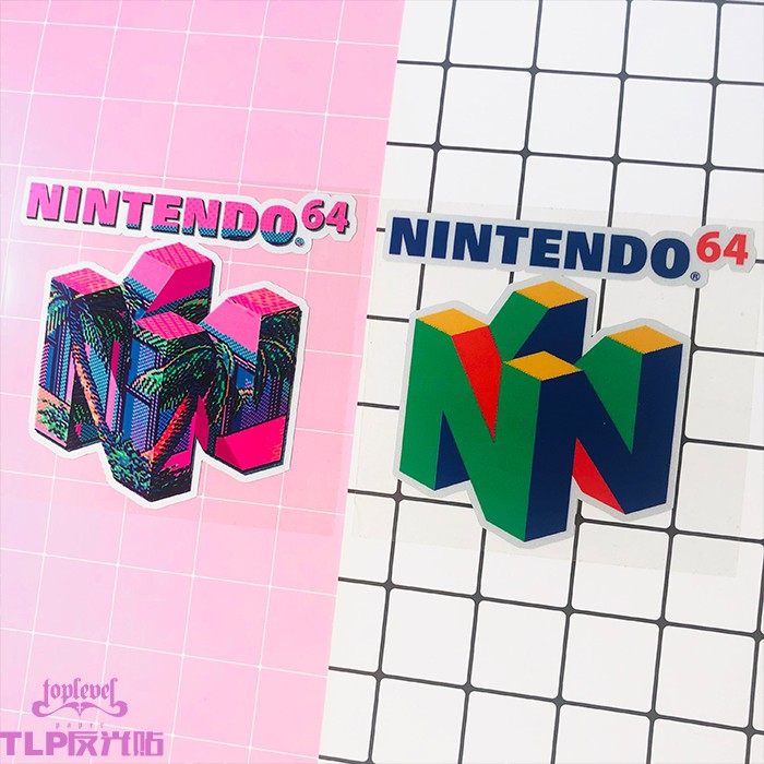 New Reflective Car Sticker Nintendo N64 Cube Logo Retro Game Console Waterproof Sticker Shopee Indonesia