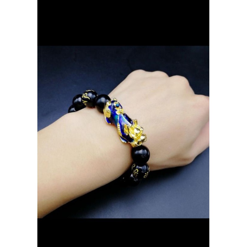 GELANG GIOK GELANG PIXIU WARNA HOKI/giok hitam.