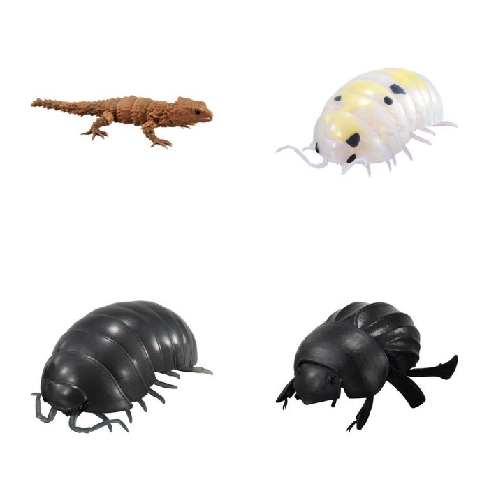 SET 4pcs Armadillo Lizard Dangomushi 07 Ikimono Bandai Gachapon Figure