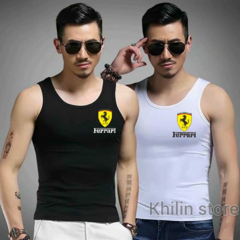 Singlet Pria Ferrari Kaos Singlet pria dewasa baju singlet tanktop laki-laki kaos pria distro ferrari