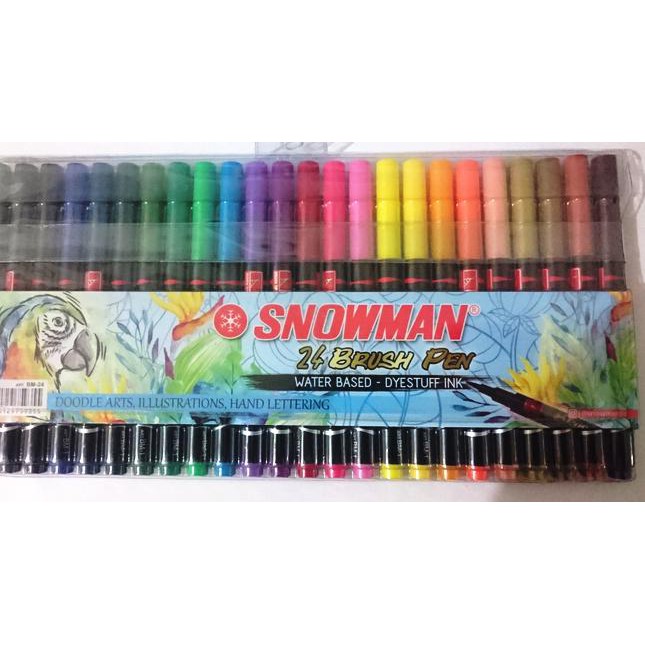 

・ IAZ Brush pen / Brushpen 24 warna Colour Snowman BM-24 Serba Murah￣