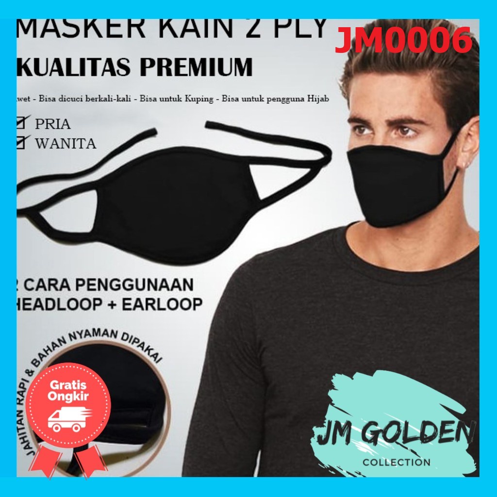 Masker Kain Pria Wanita Masker KOREA Pelindung Debu Masker Kesehatan-Goldiesbags JM0006
