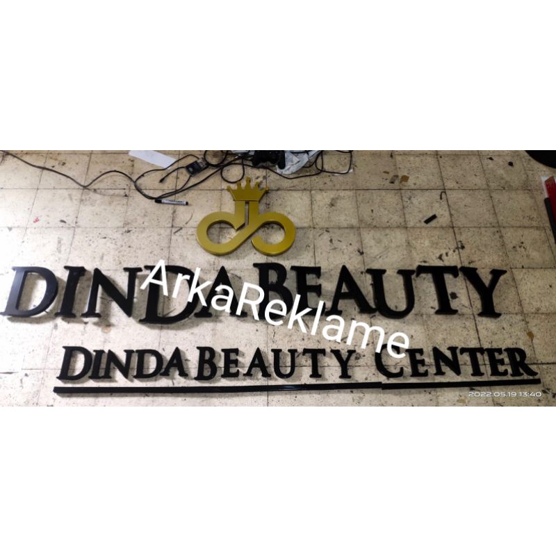 Huruf Timbul Stainless warna bisa custom