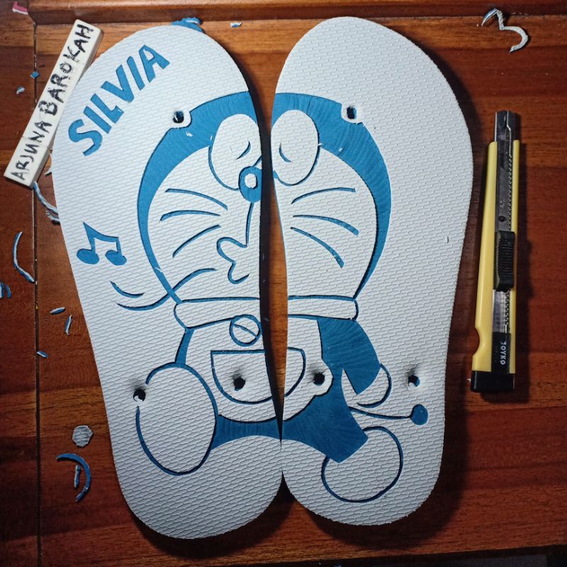 PAKET KILAT sandal swallow ukir gambar tanpa preorder