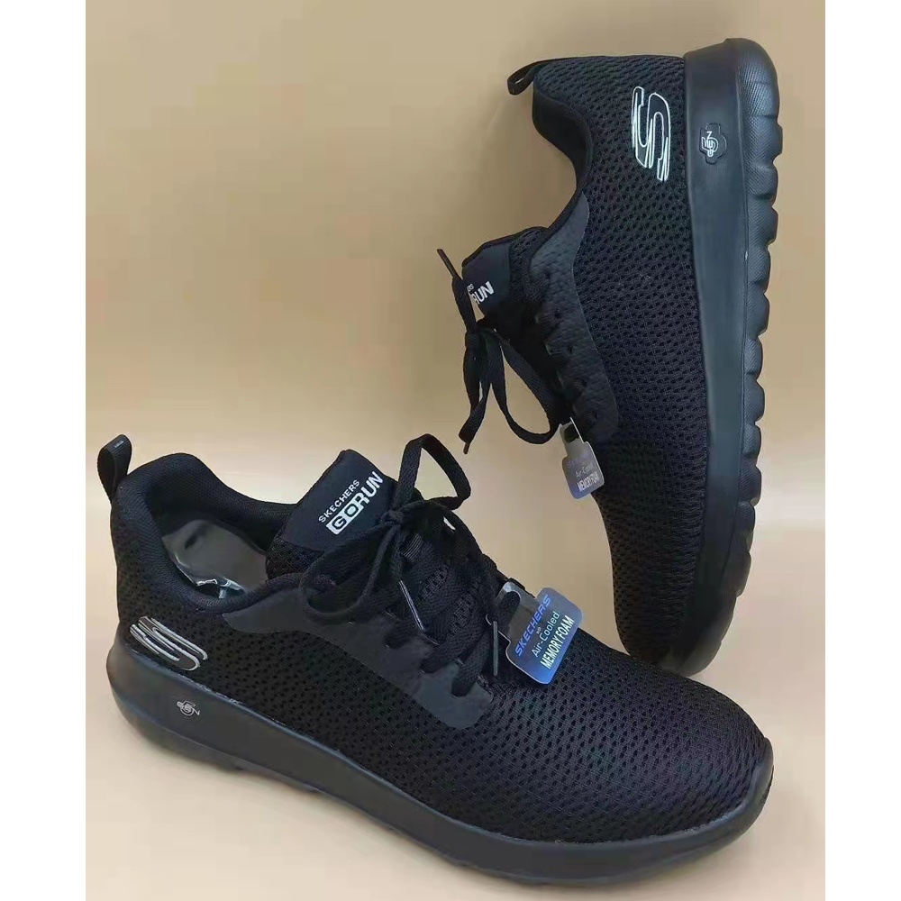 SKECHERS kasual sepatu casual  pria hitam sepatu slip on cowok rajut pria shoes