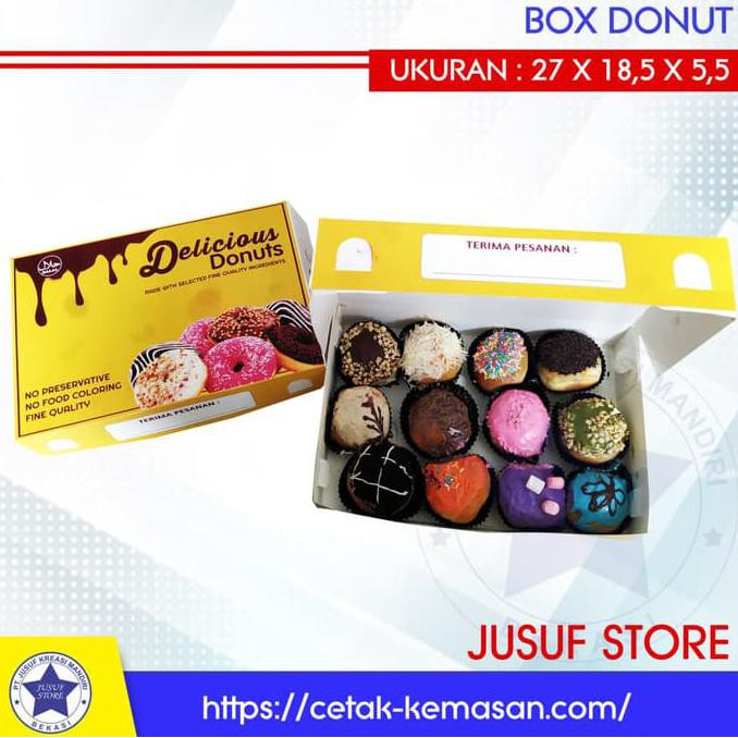 

Box Donat Ukuran 27X18,5X5,5Cm Isi 50 Pcs