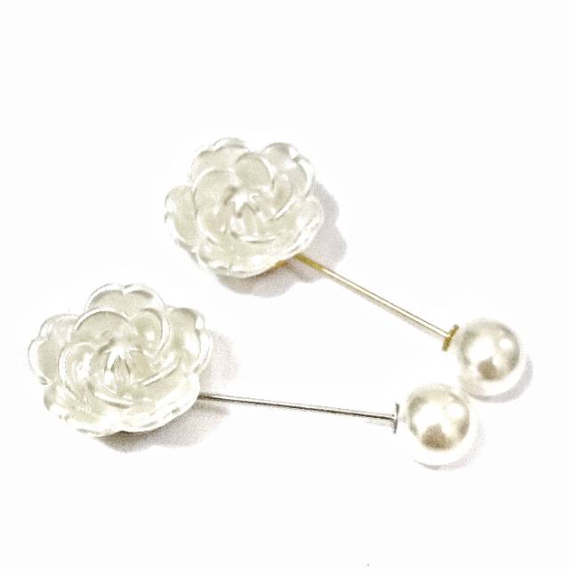 Bros Tusuk Korea Bunga Mutiara Tuspin Hijab Pin Brooch Korean Pearl Rose Flower