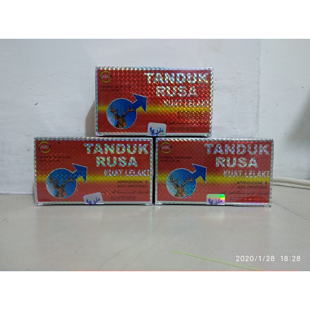 Tanduk Rusa, kotak BATIK, DIJAMIN MANTAP- obat kapsul
