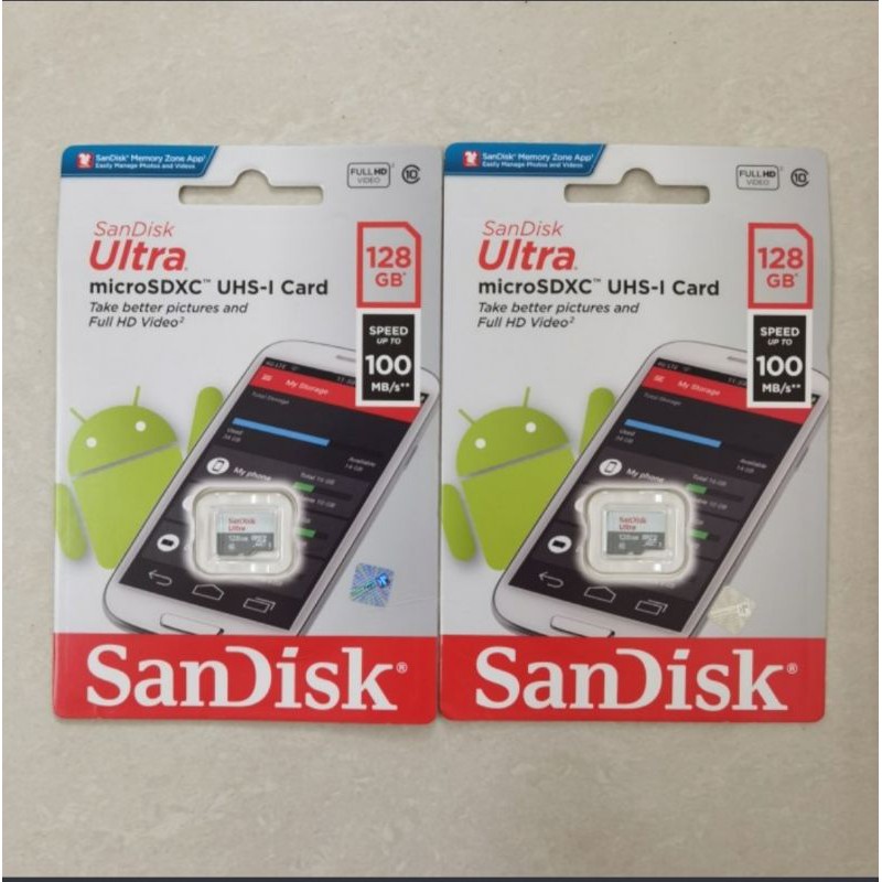 MicroSD SanDisk Ultra 128Gb UHS-1 A1 Class 10 128 GB MicroSDXC 100MB/s