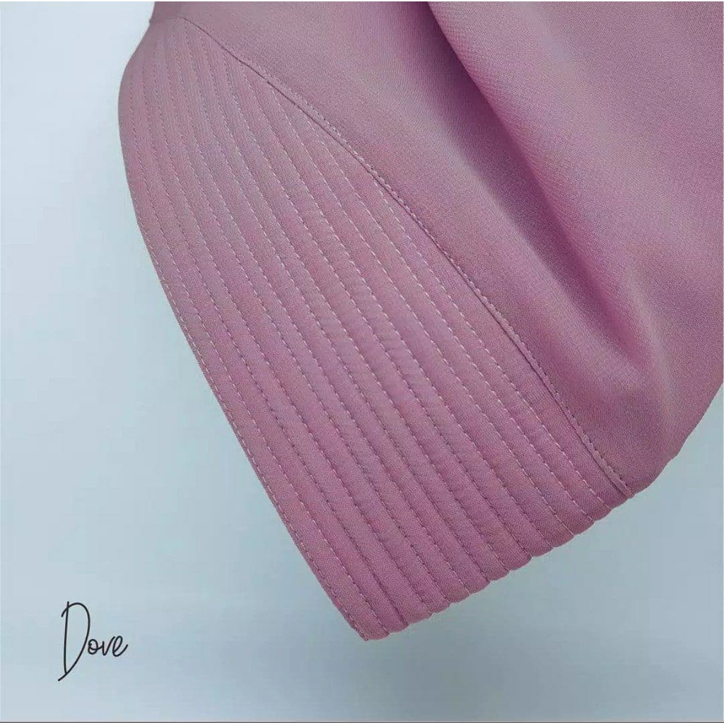 (COD) Hijab Khimar Silvi Tiga Layer Mini Polos Jilbab Instan Cerutti 3 Layer-Dusty Ungu