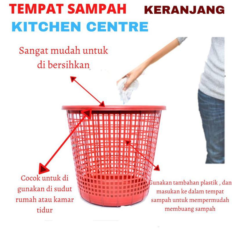 TEMPAT KERANJANG SAMPAH MEDIUM 25CM-2