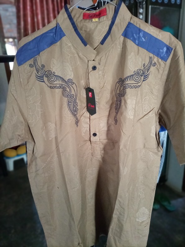 Grosir Trolistore Kemeja Batik Pria Motif Baron Kukup Pjg Lengan Panjang Seragam Batik Cowok Pria
