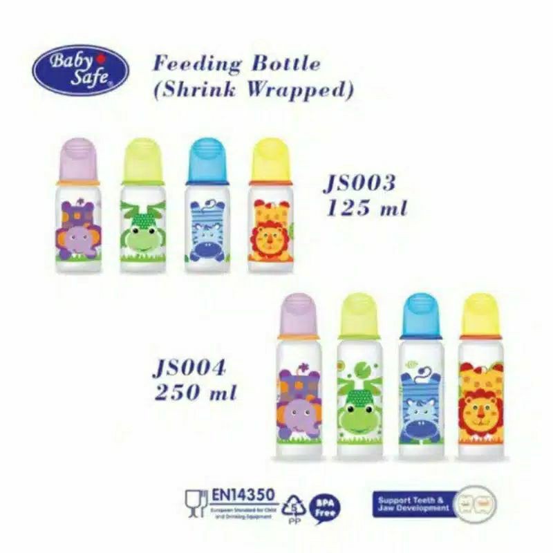 BOTOL SUSU BABYSAFE 125ML JS 003 DAN 250ML JS004