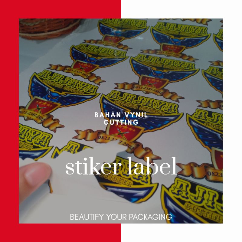 

stiker label bahan vynil