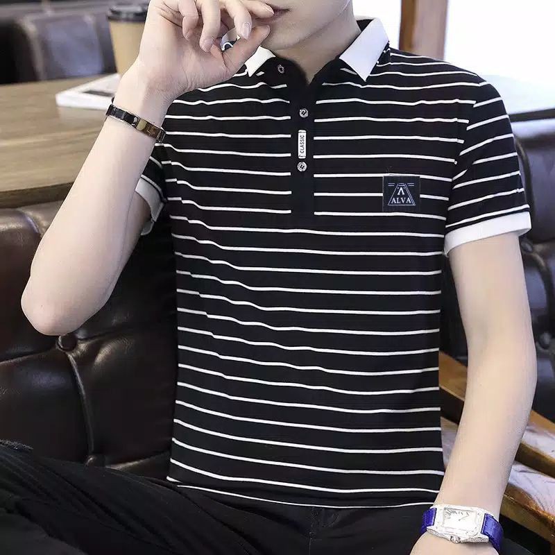 New Arrival II Baju Kerah Pria Cotton CVC Original Distro Polo shirt Formal Casual Busines Bandung Alva