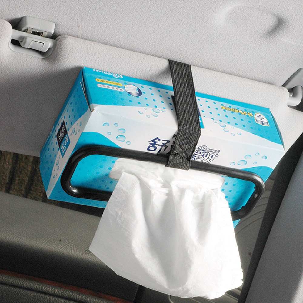 Car Sun Visor Seat Kembali Tissue Napkin Paper Box Holder