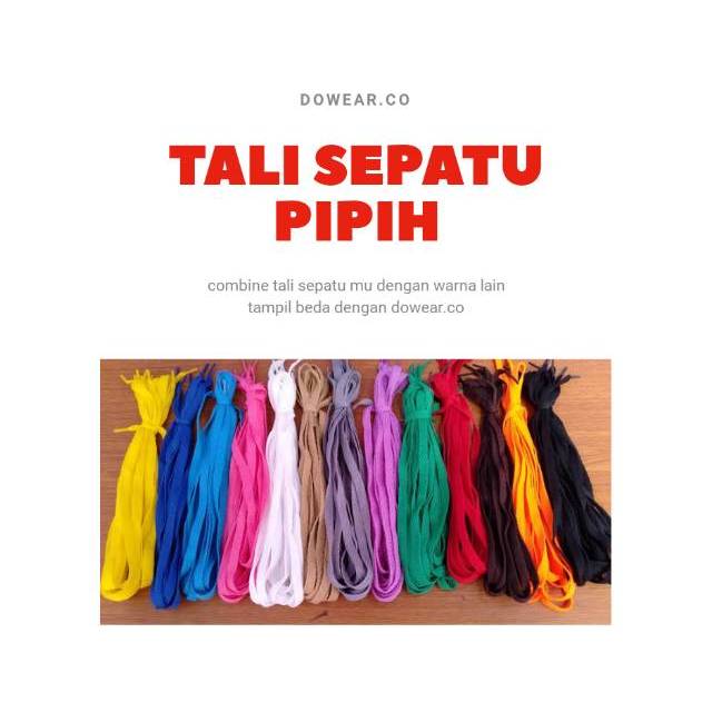 Tali Sepatu Sneakers Pipih Tali Gepeng / Tali Hoodie / Shoelaces-1