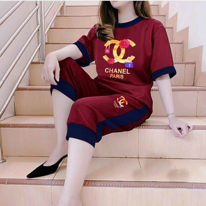 Setelan Jumbo Chanela Joana  Setelan Wanita Baju Santai Wanita Casual  Setelan Remaja ABG Kekinian