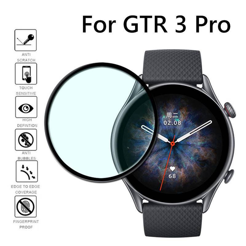 Pelindung Layar Tempered Glass 3d Curved Untuk Smartwatch Huami Amazfit GTR 3 Pro