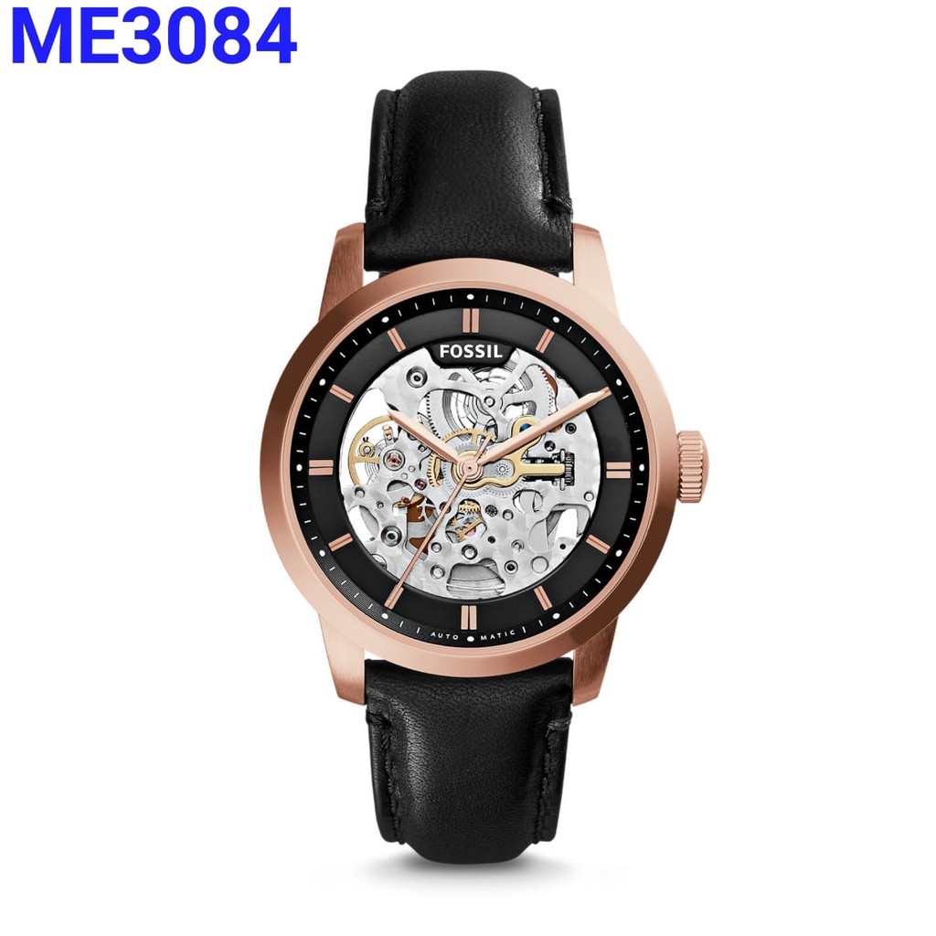 terlaris FOSSIL ME 3084 Original, automatic, strap kulit, 40mm free shoping bag, include box tin