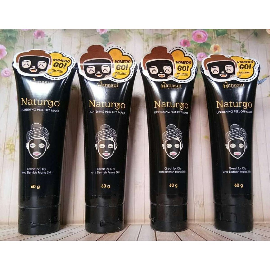 Masker HANASUI Naturgo Tube 60 gr | Ampuh Mengangkat Kotoran &amp; Komedo Di Wajah | Original 100%