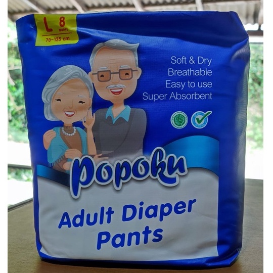 POPOKU POPOK DEWASA CELANA / POPOKU Adult Diaper Pants M10 / L8 / XL6