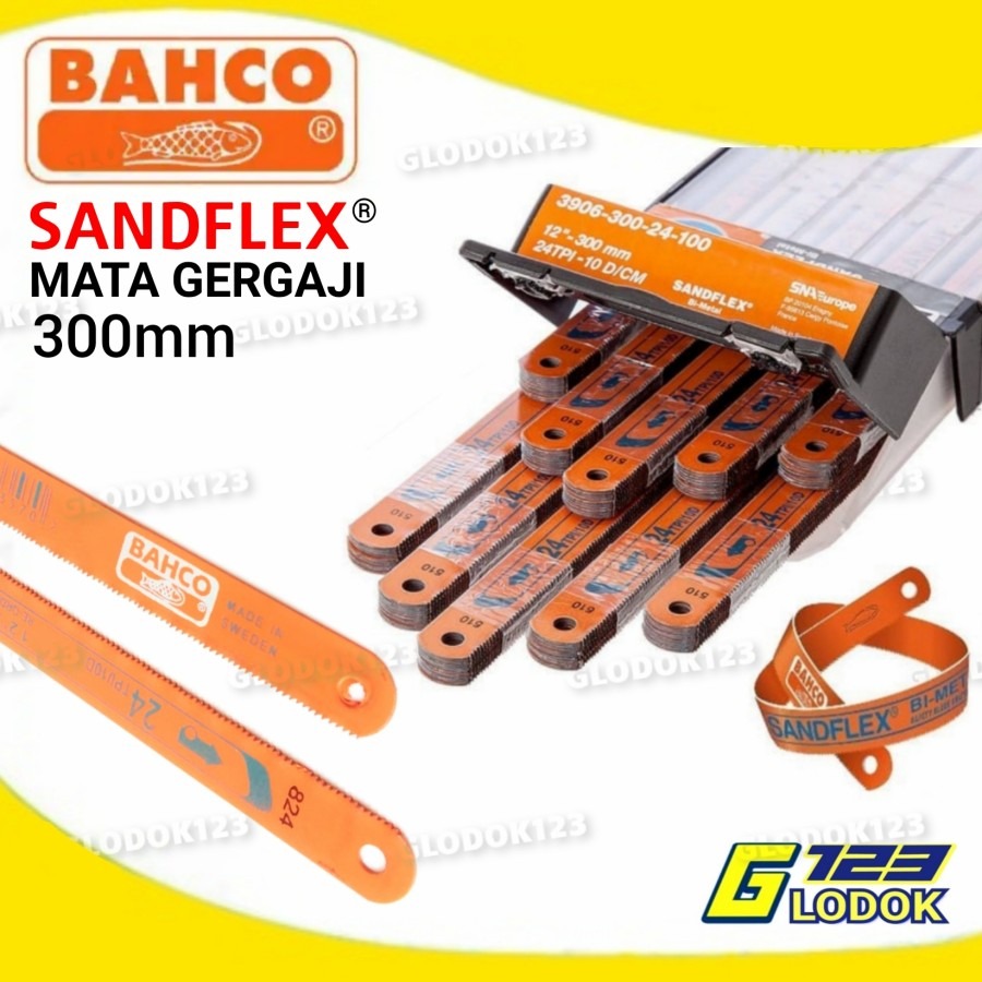 Mata Gergaji Besi Sandflex Bahco Rocast 24T 18T ASLI